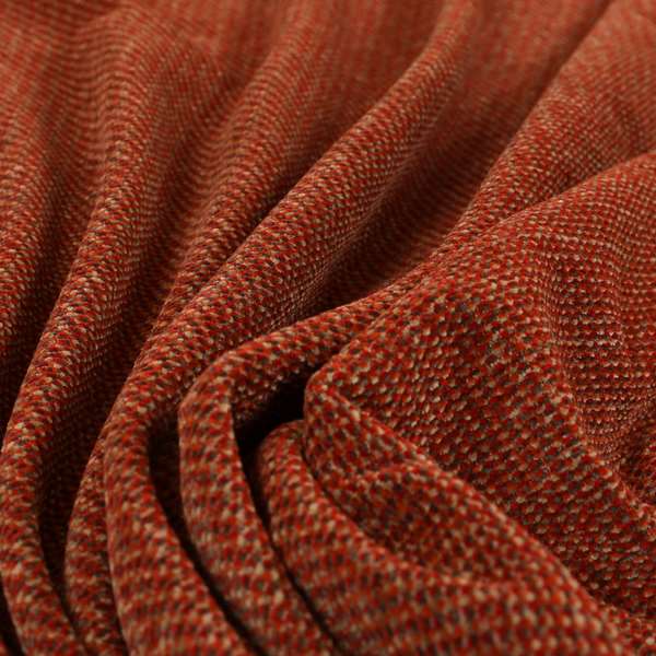 Soft Quality Woven Red Terracotta Colour Semi Plain Upholstery Fabric JO-848 - Roman Blinds