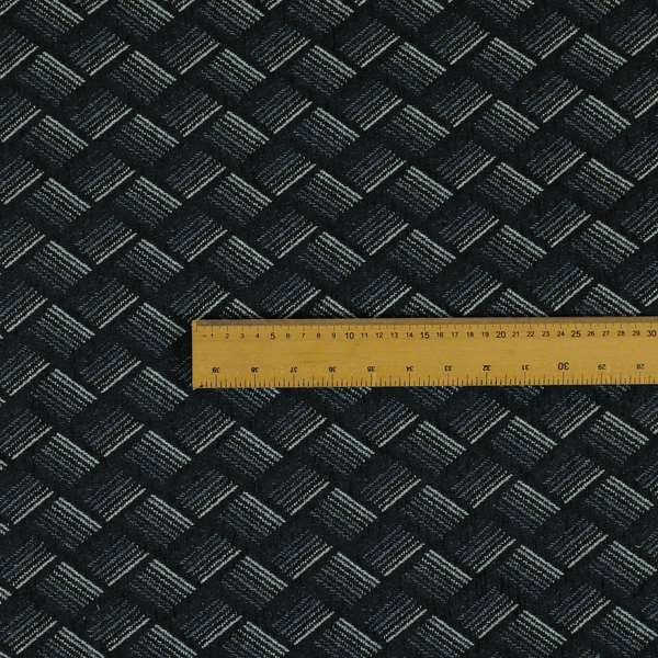 Geometric Modern In Blue Colour Chenille Fabrics JO-854