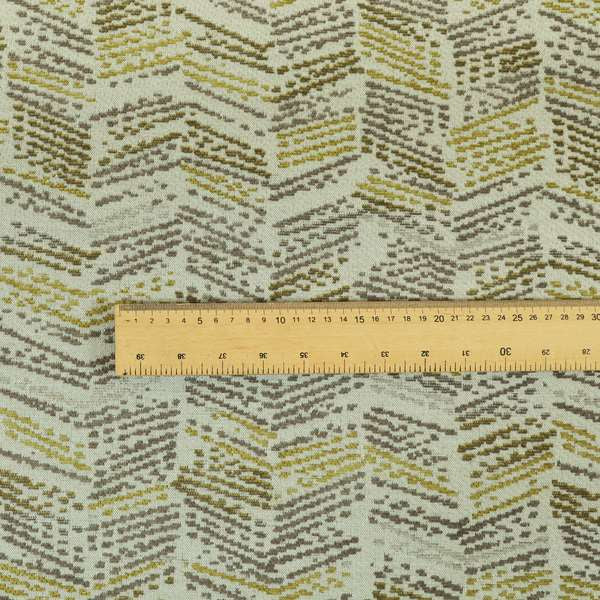 Small Stripe Pattern Green Colour Chenille Upholstery Fabric JO-861 - Roman Blinds