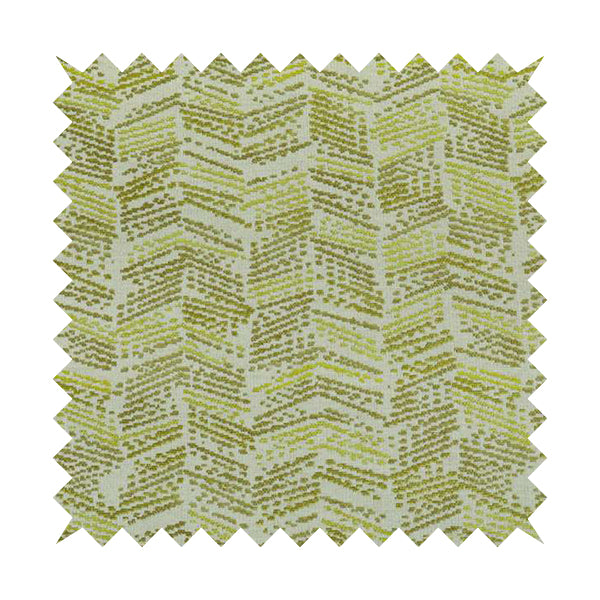 Small Stripe Pattern Lime Green Colour Chenille Upholstery Fabric JO-863 - Roman Blinds