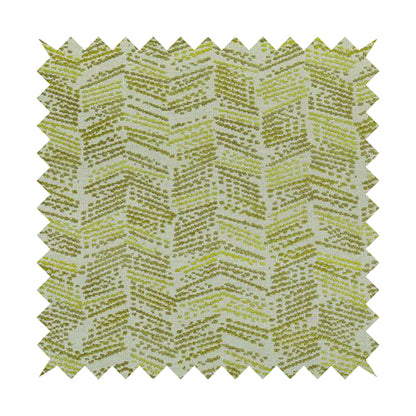 Small Stripe Pattern Lime Green Colour Chenille Upholstery Fabric JO-863 - Handmade Cushions