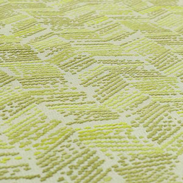 Small Stripe Pattern Lime Green Colour Chenille Upholstery Fabric JO-863 - Roman Blinds