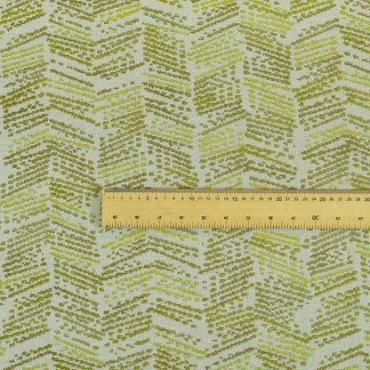 Small Stripe Pattern Lime Green Colour Chenille Upholstery Fabric JO-863 - Roman Blinds