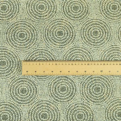 Gold Cream Colour Funky Round Modern Pattern Chenille Upholstery Fabric JO-875 - Roman Blinds