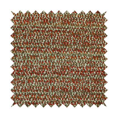 Abstract Pattern In Red Orange Brown Colour Chenille Upholstery Fabric JO-885 - Made To Measure Curtains