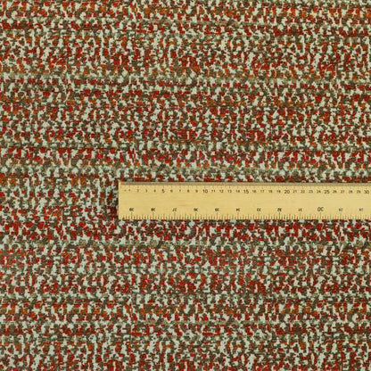 Abstract Pattern In Red Orange Brown Colour Chenille Upholstery Fabric JO-885 - Roman Blinds