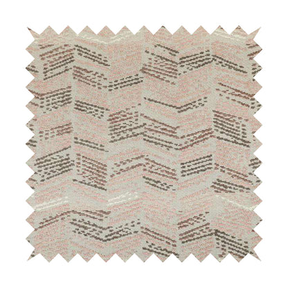 Small Stripe Pattern Pink Colour Chenille Upholstery Fabric JO-886 - Roman Blinds