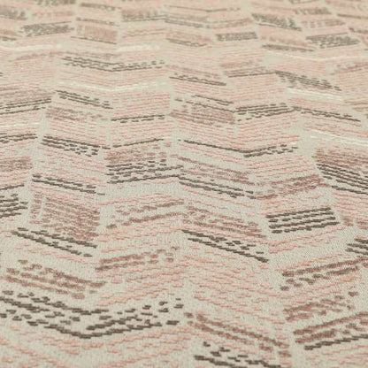 Small Stripe Pattern Pink Colour Chenille Upholstery Fabric JO-886 - Roman Blinds