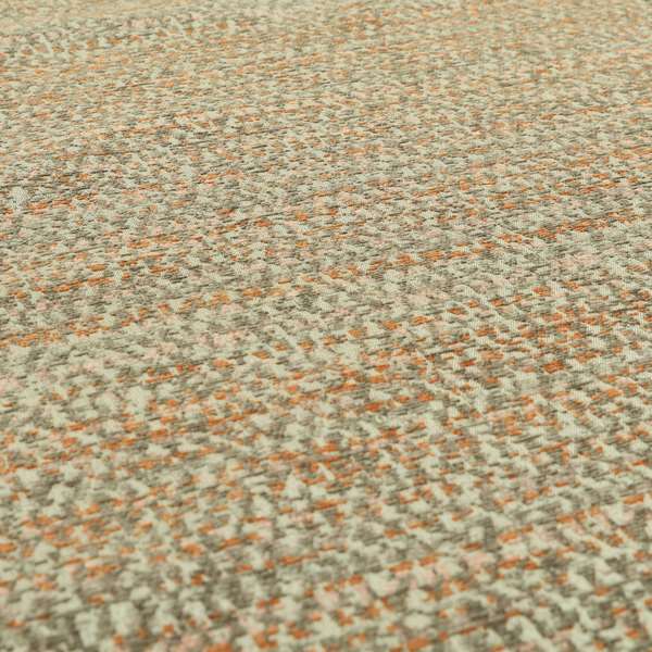 Abstract Pattern In Orange Brown Colour Chenille Upholstery Fabric JO-887 - Roman Blinds