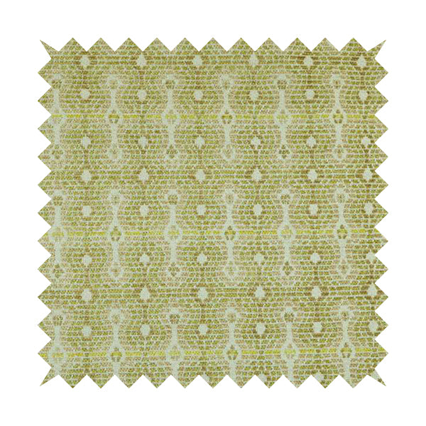 Geometric Pattern Green Colour Chenille Upholstery Fabric JO-889 - Made To Measure Curtains