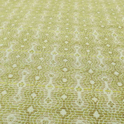 Geometric Pattern Green Colour Chenille Upholstery Fabric JO-889 - Made To Measure Curtains