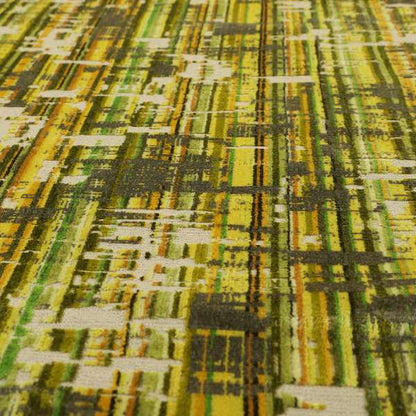 Abstract Full Pattern In Green Brown Colour Velvet Upholstery Fabric JO-890 - Roman Blinds