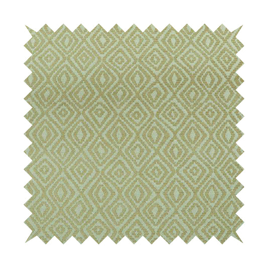 Geometric Diamond Modern Pattern In Brown Colour Chenille Upholstery Fabric JO-893