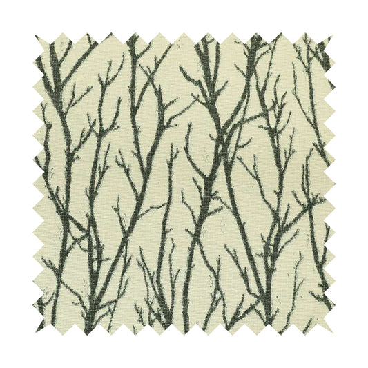 Abscission Tree Pattern In Cream Colour Chenille Jacquard Furniture Fabric JO-902