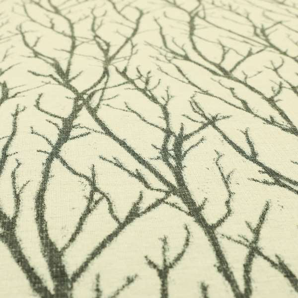 Abscission Tree Pattern In Cream Colour Chenille Jacquard Furniture Fabric JO-902 - Roman Blinds