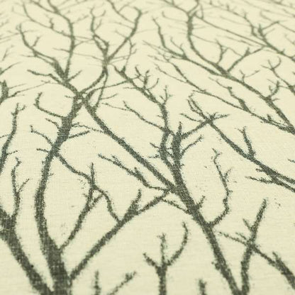 Abscission Tree Pattern In Cream Colour Chenille Jacquard Furniture Fabric JO-902 - Roman Blinds