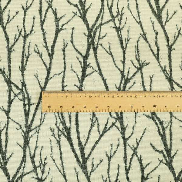 Abscission Tree Pattern In Cream Colour Chenille Jacquard Furniture Fabric JO-902 - Roman Blinds