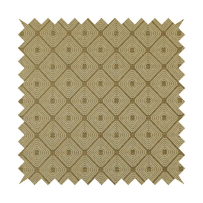 Diamond Geometric Pattern In Brown Colour Chenille Upholstery Furnishing Fabric JO-905