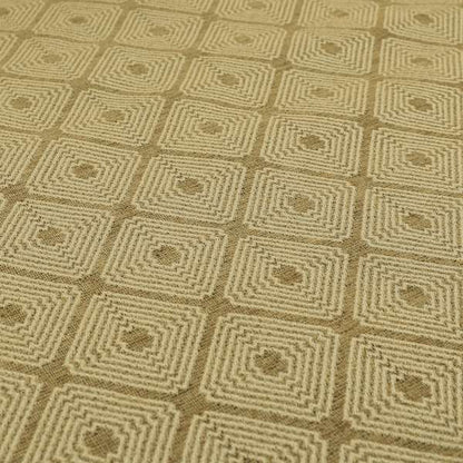 Diamond Geometric Pattern In Brown Colour Chenille Upholstery Furnishing Fabric JO-905