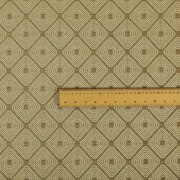 Diamond Geometric Pattern In Brown Colour Chenille Upholstery Furnishing Fabric JO-905 - Roman Blinds