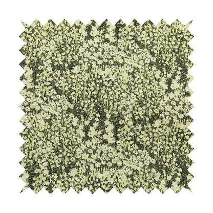 Garden Of Flowers In Abstract Pattern Green Colour Chenille Fabric JO-909 - Roman Blinds