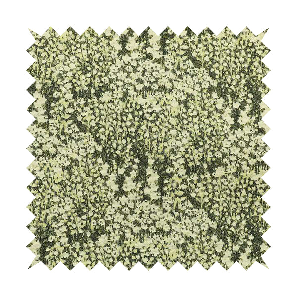 Garden Of Flowers In Abstract Pattern Green Colour Chenille Fabric JO-909 - Handmade Cushions