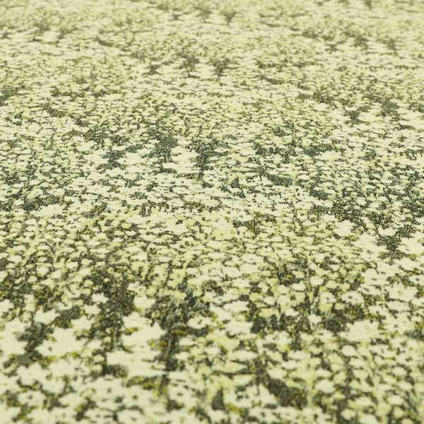 Garden Of Flowers In Abstract Pattern Green Colour Chenille Fabric JO-909