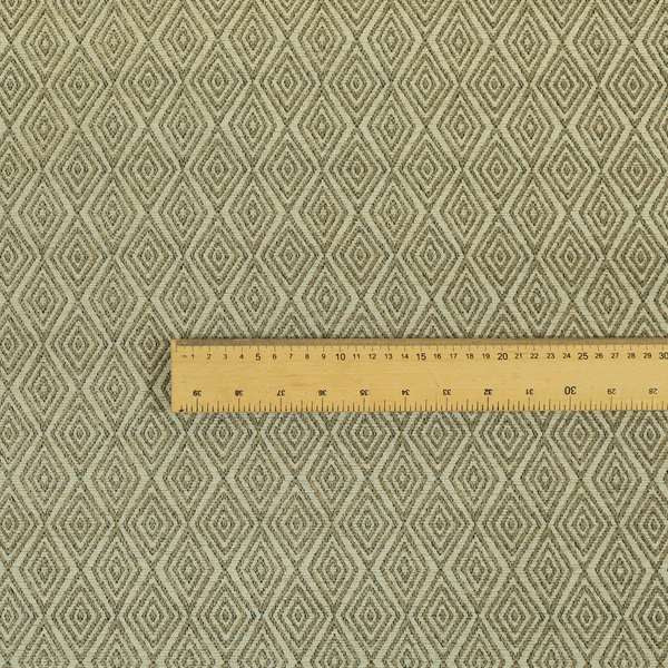 Diamond Geometric Pattern In Brown Colour Chenille Upholstery Furnishing Fabric JO-915 - Roman Blinds