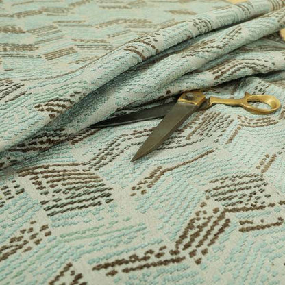 Small Stripe Pattern Blue Colour Chenille Upholstery Fabric JO-920 - Made To Measure Curtains