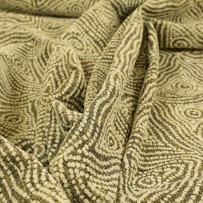 Gold Cream Colour Modern Pyramid Pattern Chenille Upholstery Fabric JO-923 - Made To Measure Curtains