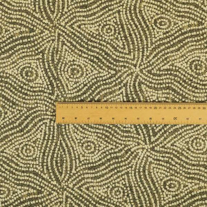 Gold Cream Colour Modern Pyramid Pattern Chenille Upholstery Fabric JO-923 - Roman Blinds