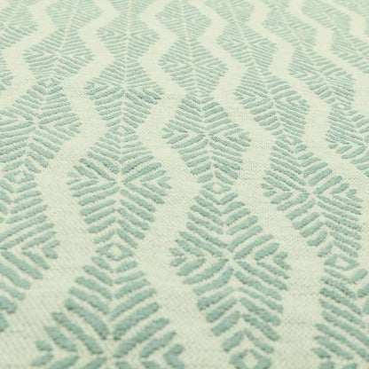 White Blue Colour Striped Pattern Chenille Upholstery Fabric JO-933 - Roman Blinds