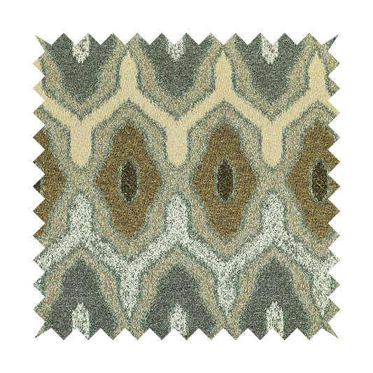 Decorative Weave Geometric Yellow Blue  Colour Pattern Jacquard Fabric JO-939