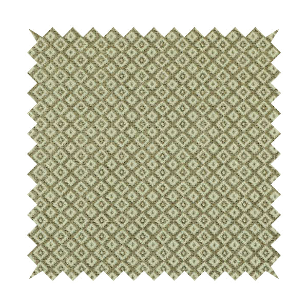 Small Diamond Geometric Pattern In Brown Colour Chenille Upholstery Furnishing Fabric JO-956 - Made To Measure Curtains