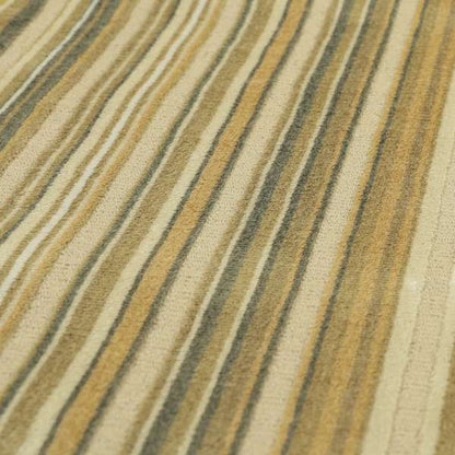 Striped Pattern In Beige Grey Colour Velvet Upholstery Fabric JO-959 - Made To Measure Curtains