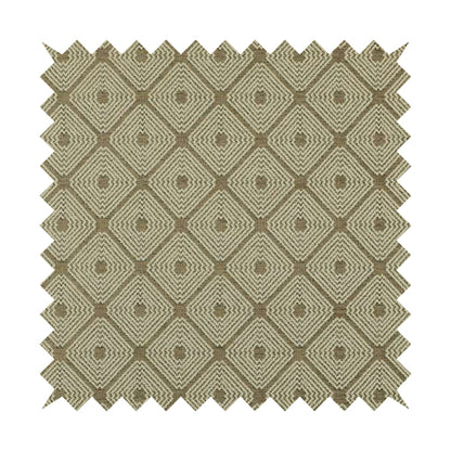 Geometric Pattern In Brown Colour Chenille Upholstery Furnishing Fabric JO-960 - Roman Blinds