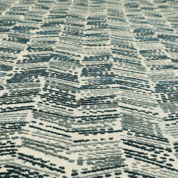 Small Stripe Pattern Blue Colour Chenille Upholstery Fabric JO-964 - Roman Blinds