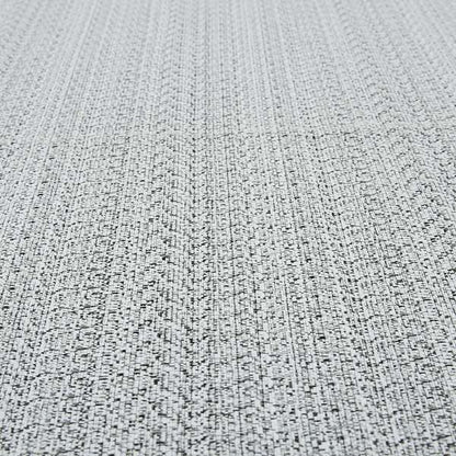 Gloria Plain Stripe Textured Chenille Upholstery Fabric In White Colour JO-97