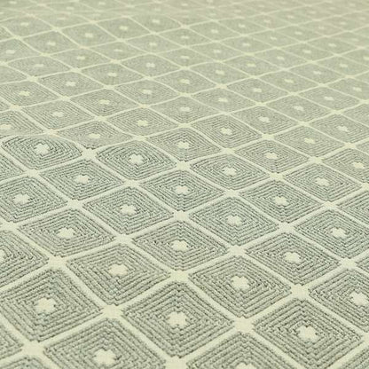 Diamond Geometric Pattern In Grey Colour Chenille Upholstery Furnishing Fabric JO-973 - Roman Blinds