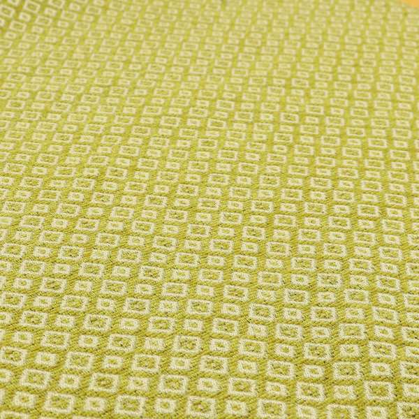 Diamond Geometric Pattern In Green Colour Chenille Upholstery Furnishing Fabric JO-974 - Made To Measure Curtains