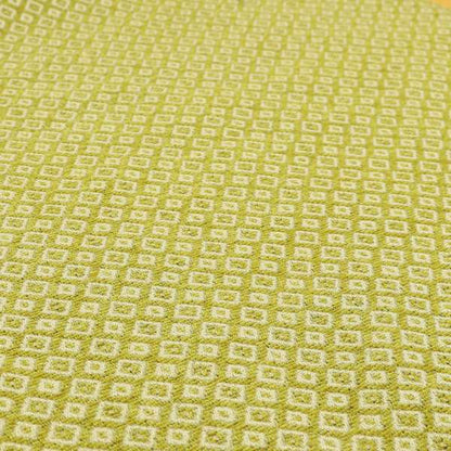 Diamond Geometric Pattern In Green Colour Chenille Upholstery Furnishing Fabric JO-974 - Made To Measure Curtains