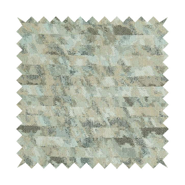 Saphira White Beige Blue Multi Colour Designer Brushed Pattern Soft Chenille Upholstery Fabric JO-98 - Roman Blinds