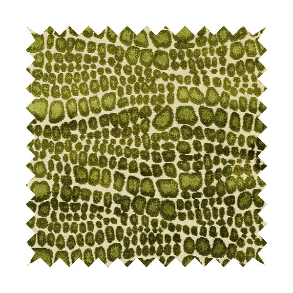 Paved Stones Pattern Cut Velvet Material Green Coloured Upholstery Fabric JO-980 - Handmade Cushions