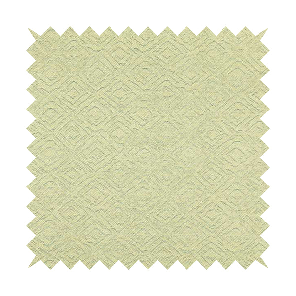 Cream Coloured Semi Plain Geometric Pattern Upholstery Furnishing Fabric JO-981 - Roman Blinds