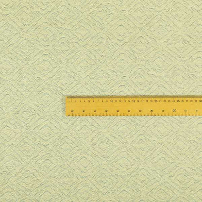 Cream Coloured Semi Plain Geometric Pattern Upholstery Furnishing Fabric JO-981 - Roman Blinds