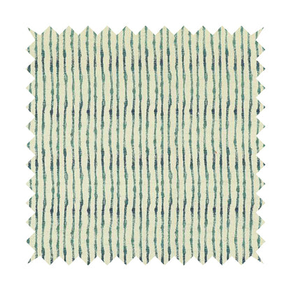 Decorative Wave Vertical Stripe Blue Teal Colour Pattern Chenille Jacquard Fabric JO-983 - Made To Measure Curtains