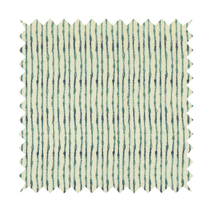 Decorative Wave Vertical Stripe Blue Teal Colour Pattern Chenille Jacquard Fabric JO-983