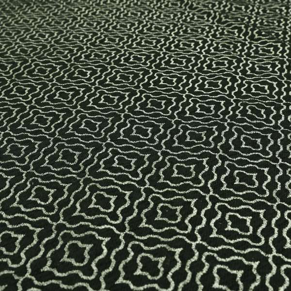 Black Silver Colour Geometric Pattern Furnishing Fabric JO-985