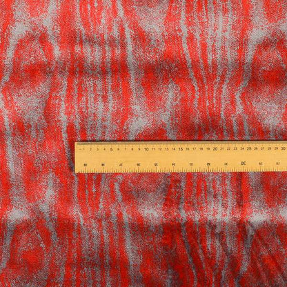 Abstract Full Pattern Velvet Material Red Grey Upholstery Fabric JO-986