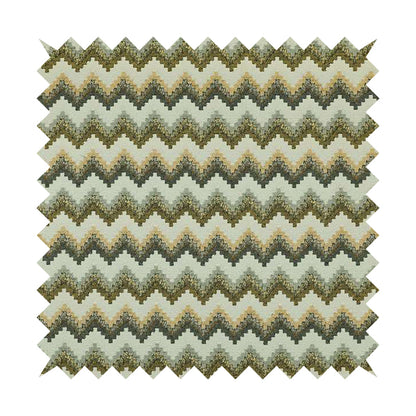 Chevron Pattern Material Grey Yellow Upholstery Fabric JO-989 - Roman Blinds